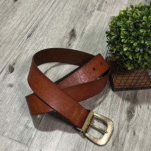 Leather MK belt